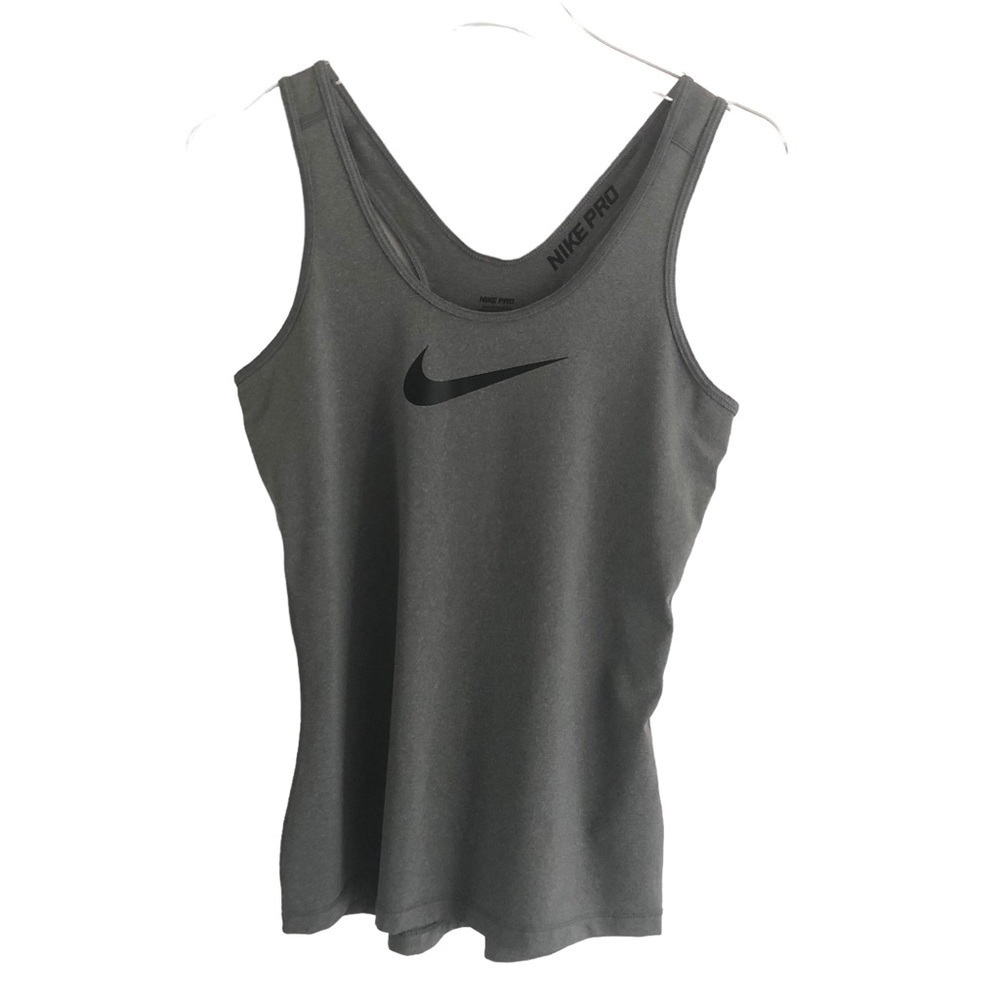 Nike Pro Grey Racerback Tank size Medium - Picture 2 of 8